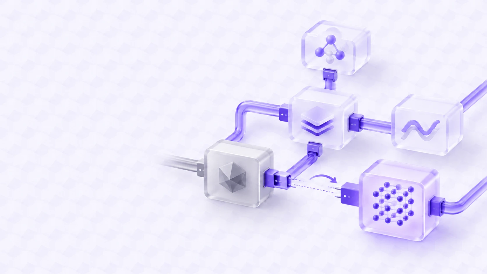 Interchangeable cryptographic algorithm components connected together